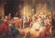 antonin dvorak the young mozart being presented by joseph ii to his wife, the empress maria theresa Germany oil painting artist